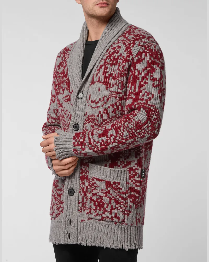 Philipp Plein Strickjacke Grau