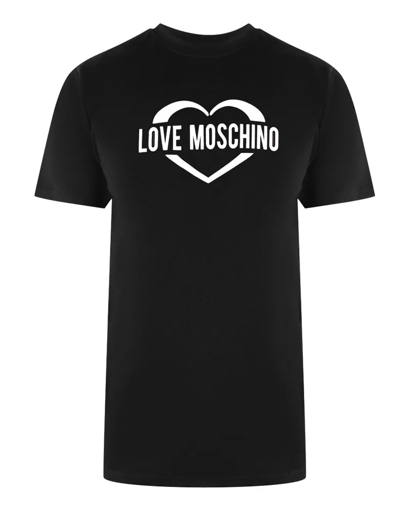 Moschino T-shirt Mit Auffälligem Herzlogo (schwarz Schwarz