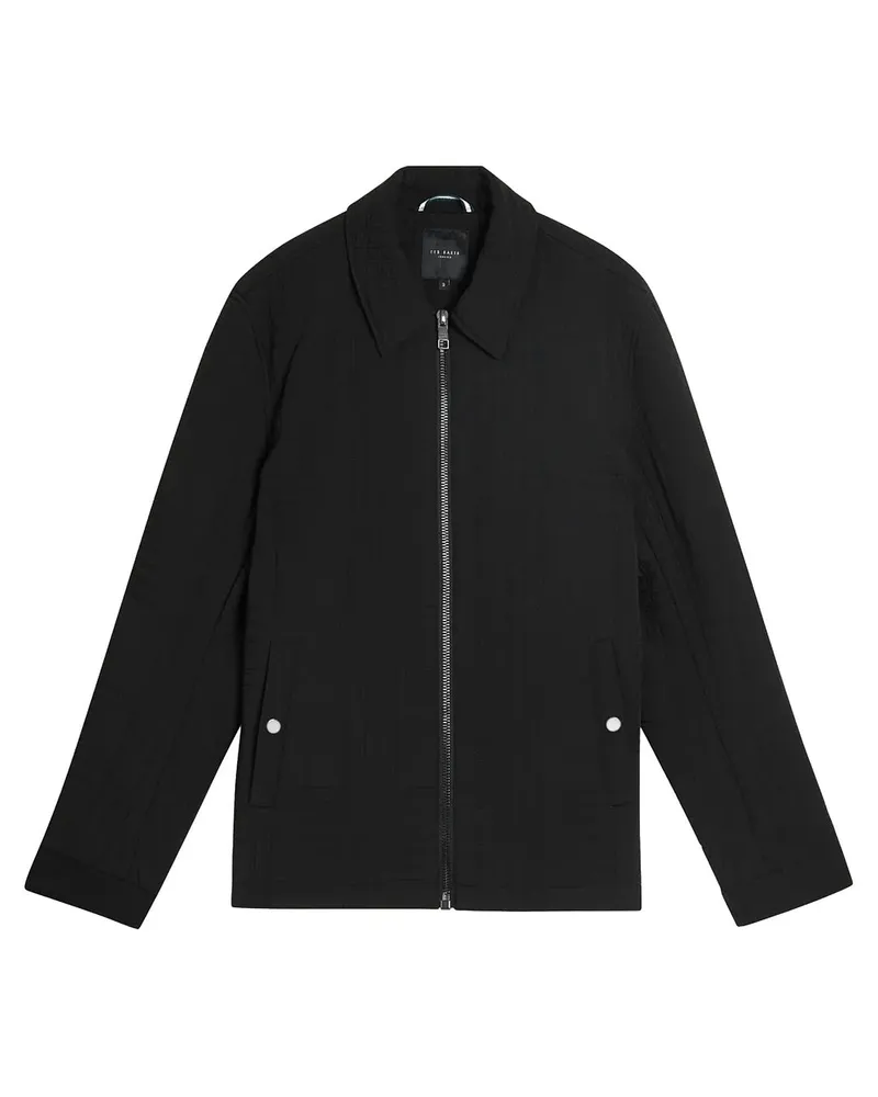 Ted Baker Manburn Mens Black Harrington Jacke Schwarz