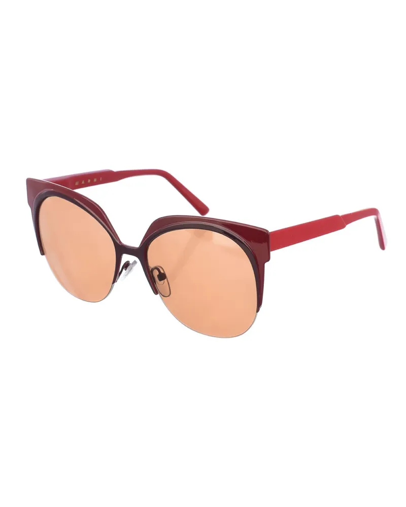 Marni Metall-Sonnenbrille mit ovaler Form ME101S Damen Rot