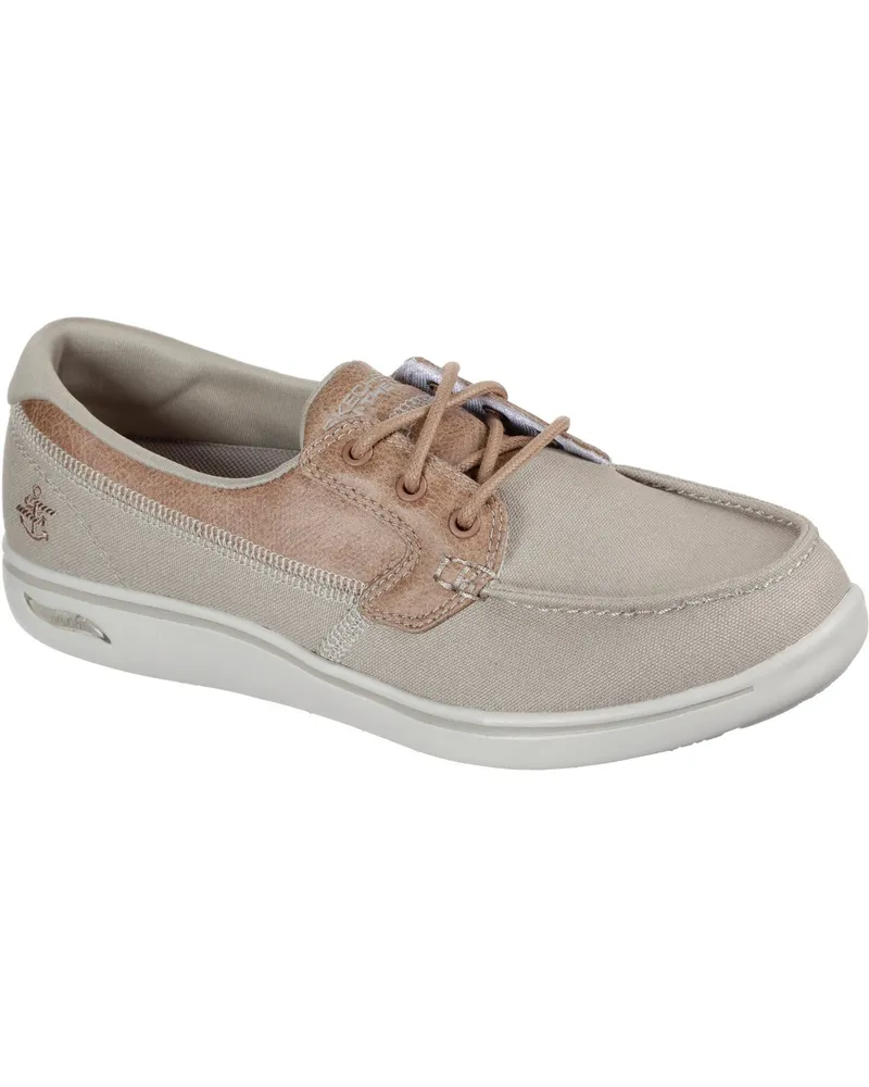 Skechers Arch Fit Uplift Cruise'N By Polyester Damen Natur-Bootsschuhe Natur