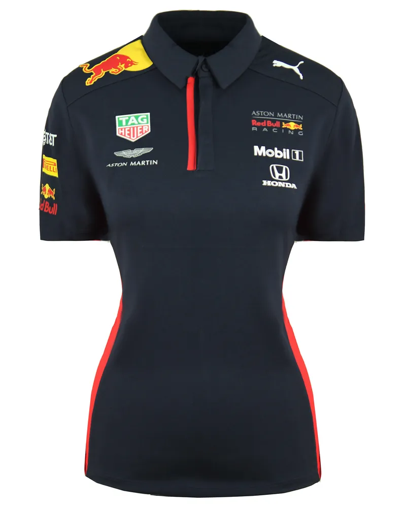 Puma Aston Martin Red Bull Racing Team F1 Frauen Polo -Shirt 762888 01 Blau
