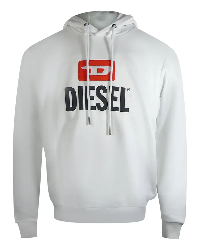 Diesel New D Logo Weißer Hoodie Weiß