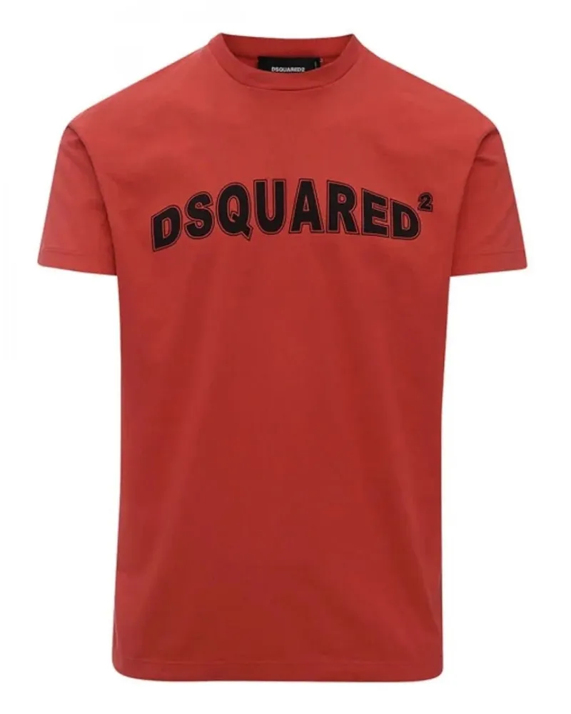 Dsquared2 Logo Rotes T-shirt Rot