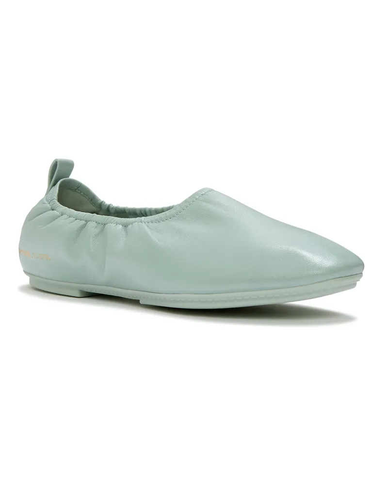 FitFlop X Pantone Delicato Ballerina Leder Damen Schuhe Grün Grün