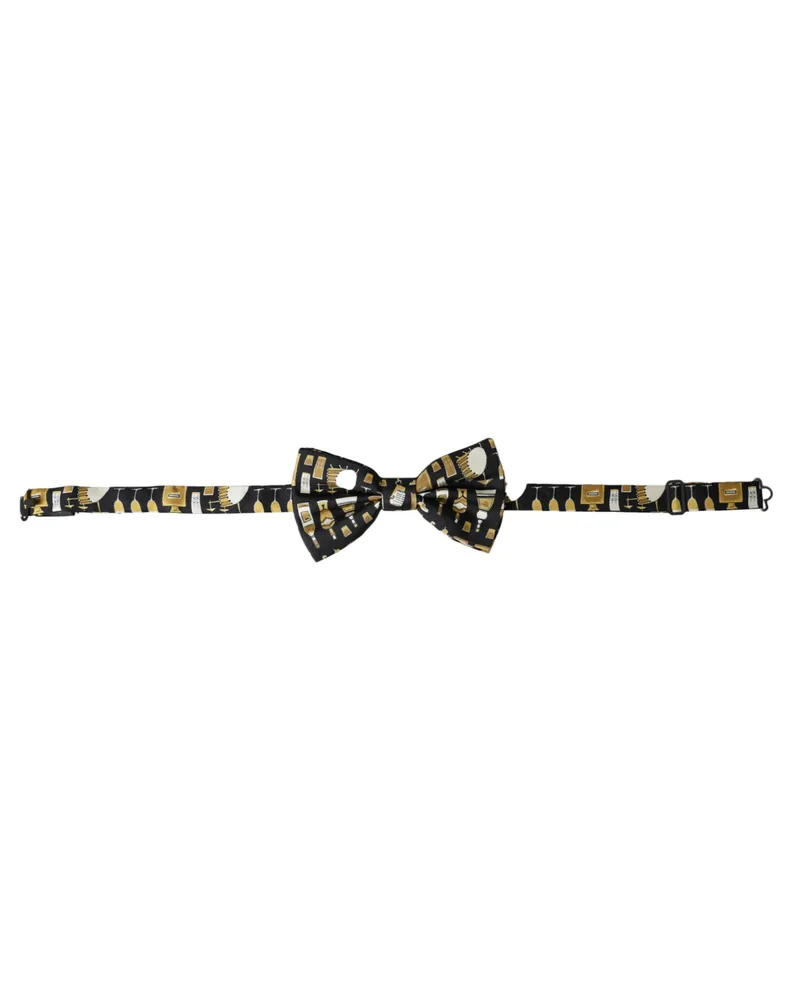 Dolce & Gabbana Formelle Seidenfliege Ft3955 Schwarz
