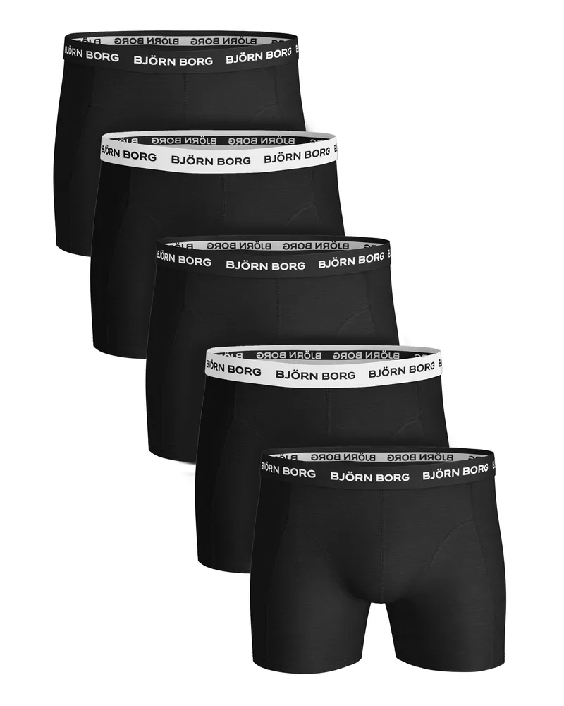 Björn Borg Björn Borg- 5 Paare Herren Boxershorts | Baumwolle Stretch Boxershorts Shorts Unterwäsche - Schwarz / Weiß Mehrfarbig