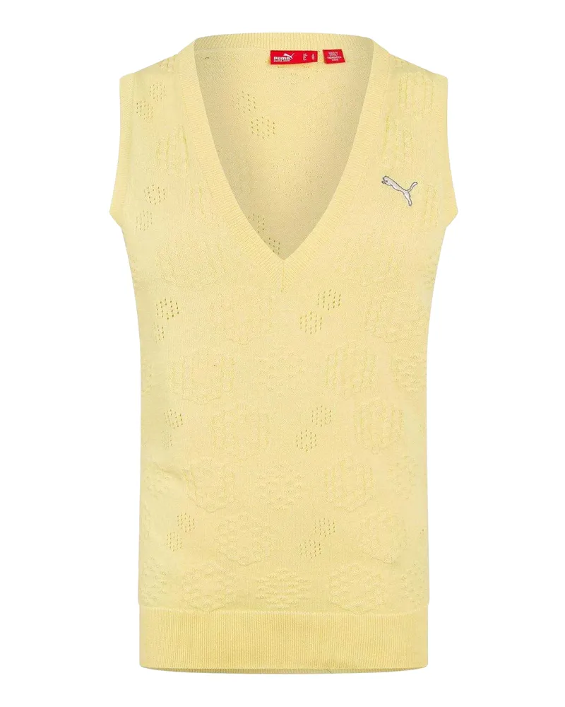 Puma Top für Damen, Jerseyware, Ärmellos (Gelb Gelb