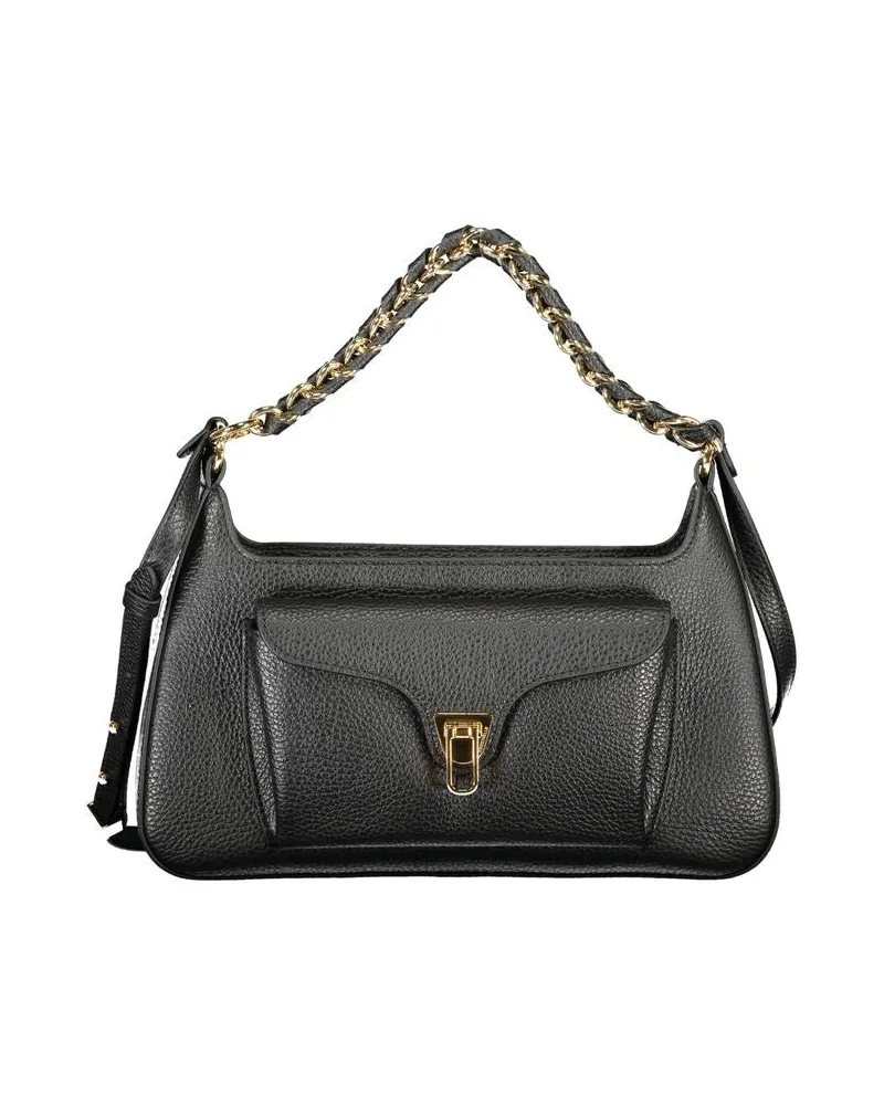 Coccinelle Nero Leder Damenhandtasche Schwarz