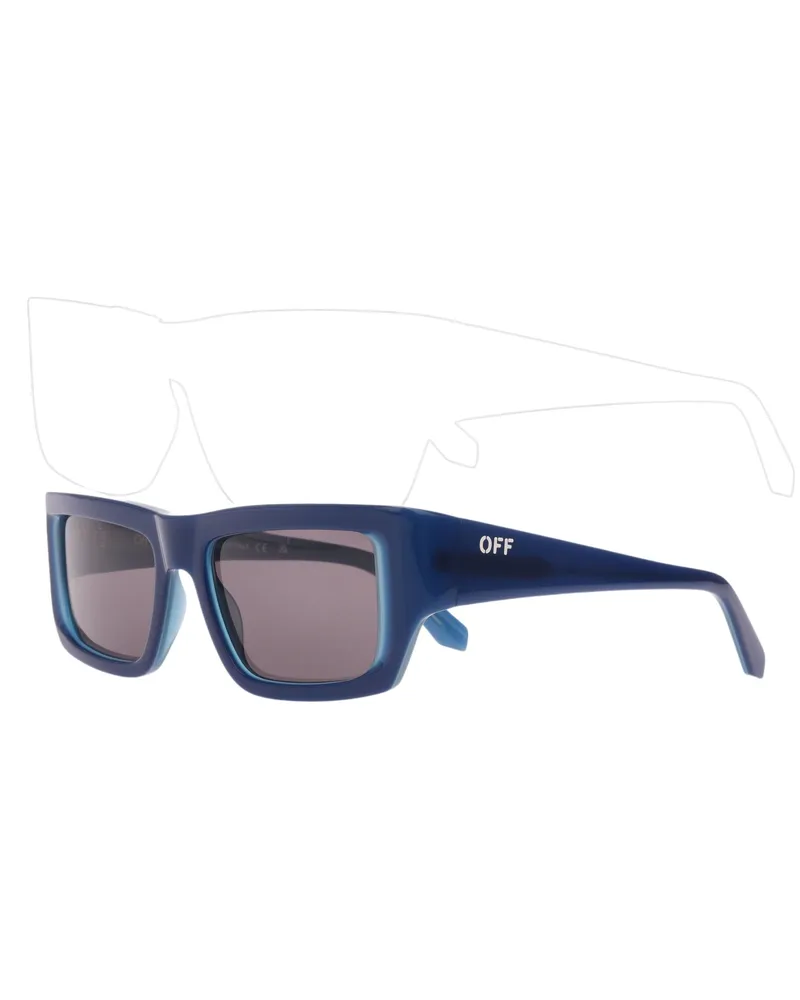 OFF-WHITE Prescott" Sonnenbrille für Herren/Damen Unisex (Blau/Dunkelgrau Blau