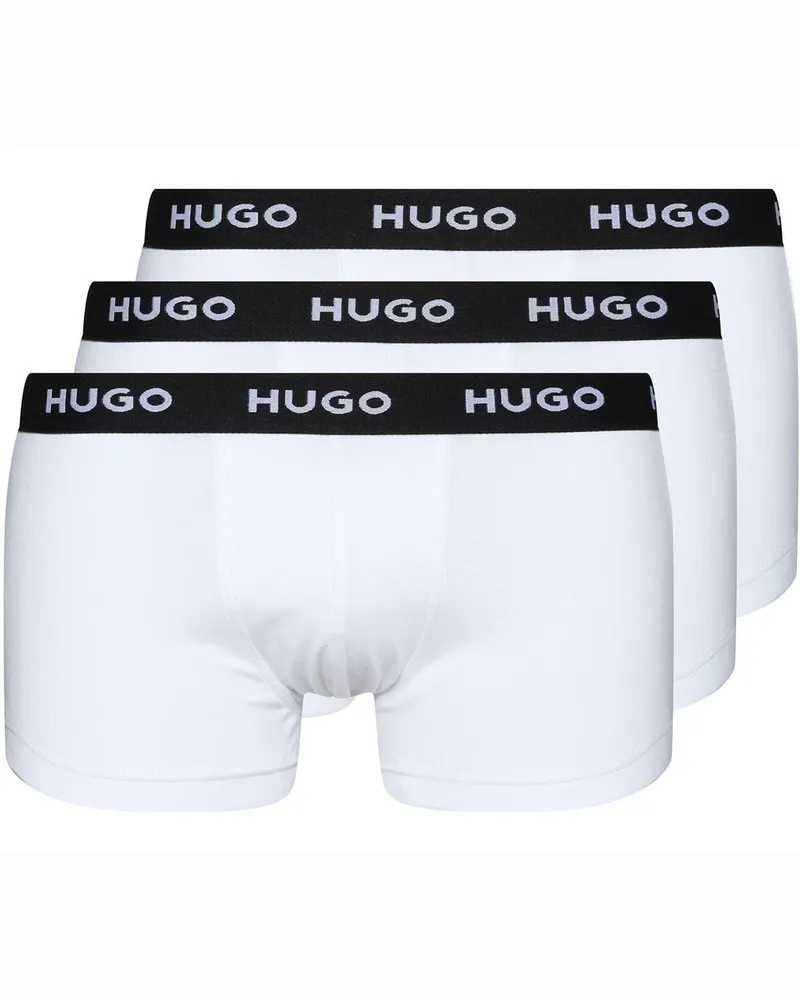 HUGO BOSS Boxershorts für Herren, Baumwollmischung (3er-Pack) (Weiß Weiß
