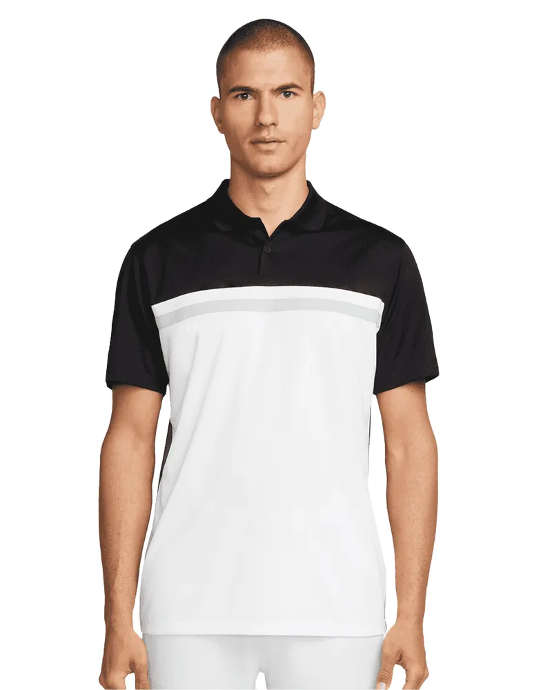 Nike Herren Victory Dri-FIT Poloshirt (Schwarz/Weiß Schwarz