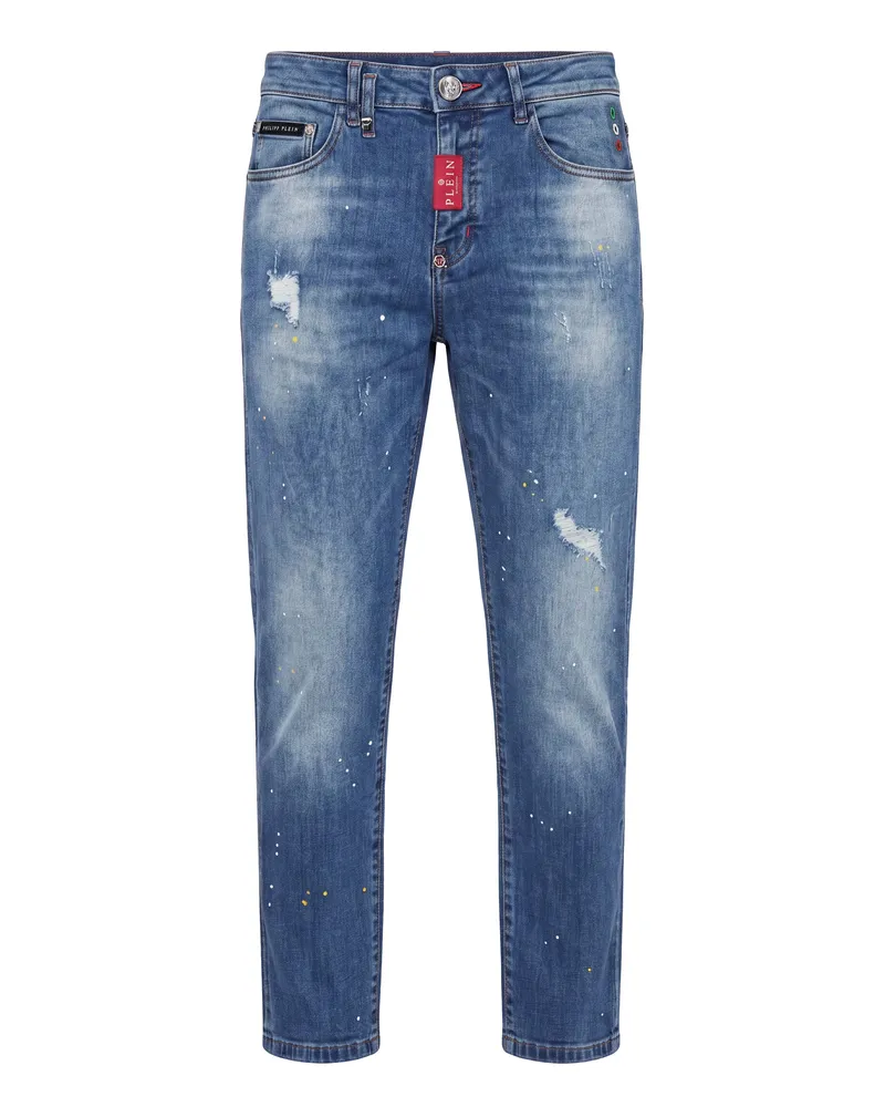 Philipp Plein Slim-Fit-Jeans Basic Blau
