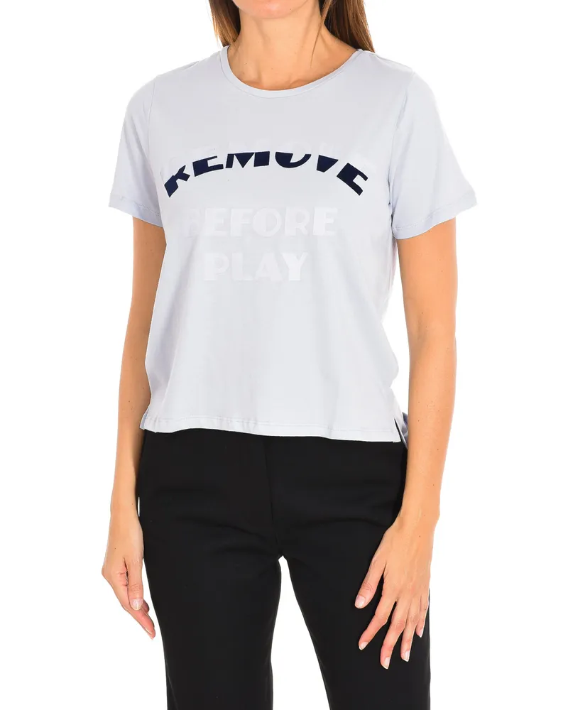 Eleven Paris ETESSA 17F2TS14 Kurzarm-T-Shirt für Frauen Grau