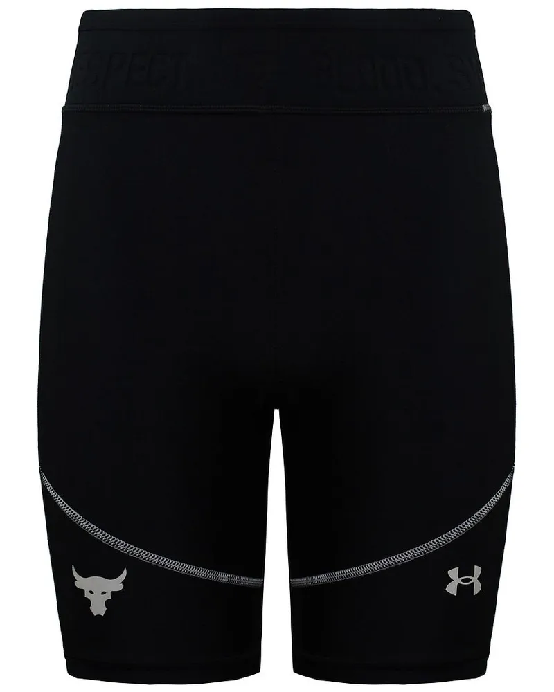 Under Armour Under Armor Project Rock Heatgear Black/Beige Womens Bike Shorts 1366005 001 Schwarz