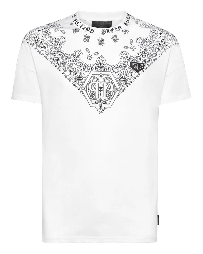 Philipp Plein T-Shirt Paisley Weiß