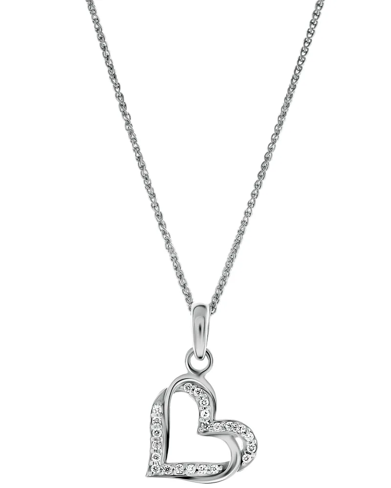 Orphelia Cecilia' Damen Anhänger aus 925er Sterlingsilber mit Kette - Silber ZH-7584 Silber
