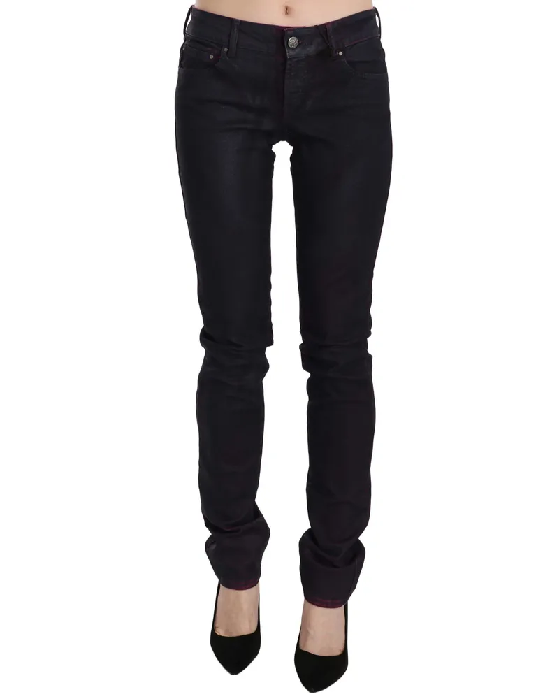 Just Cavalli Cavalli Beschichtete Skinny-Jeans Navy Dunkelgrau