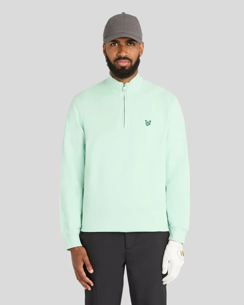 Lyle & Scott Golf Midlayer mit Viertelreißverschluss Grün