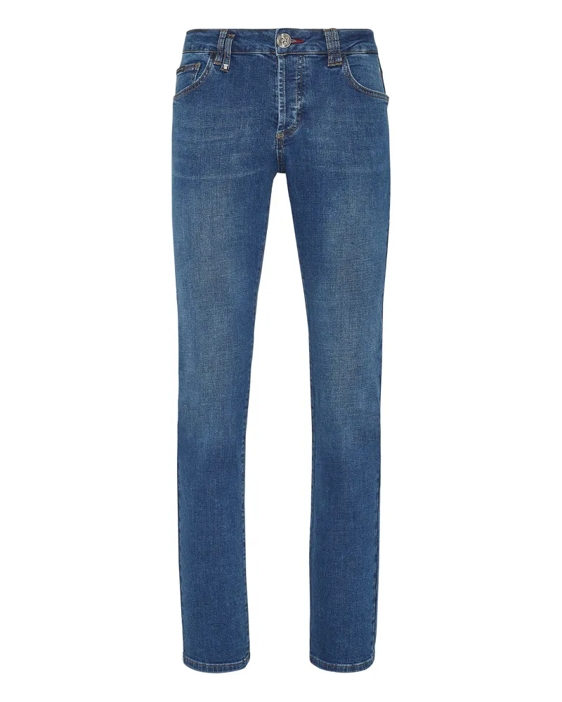 Philipp Plein Jeans Regular Fit Iconic Plein Blau