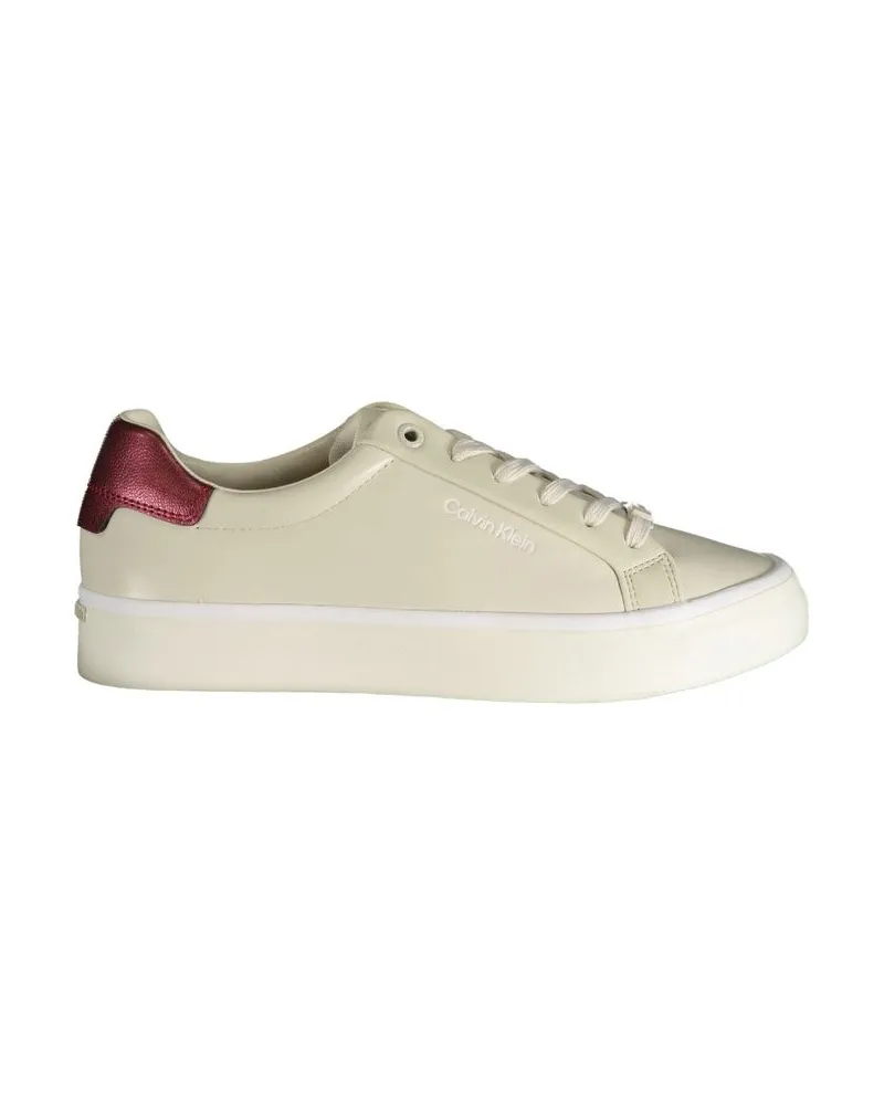 Calvin Klein Mercer Plattform Sneaker Stil Yw0yw00042 Elfenbein
