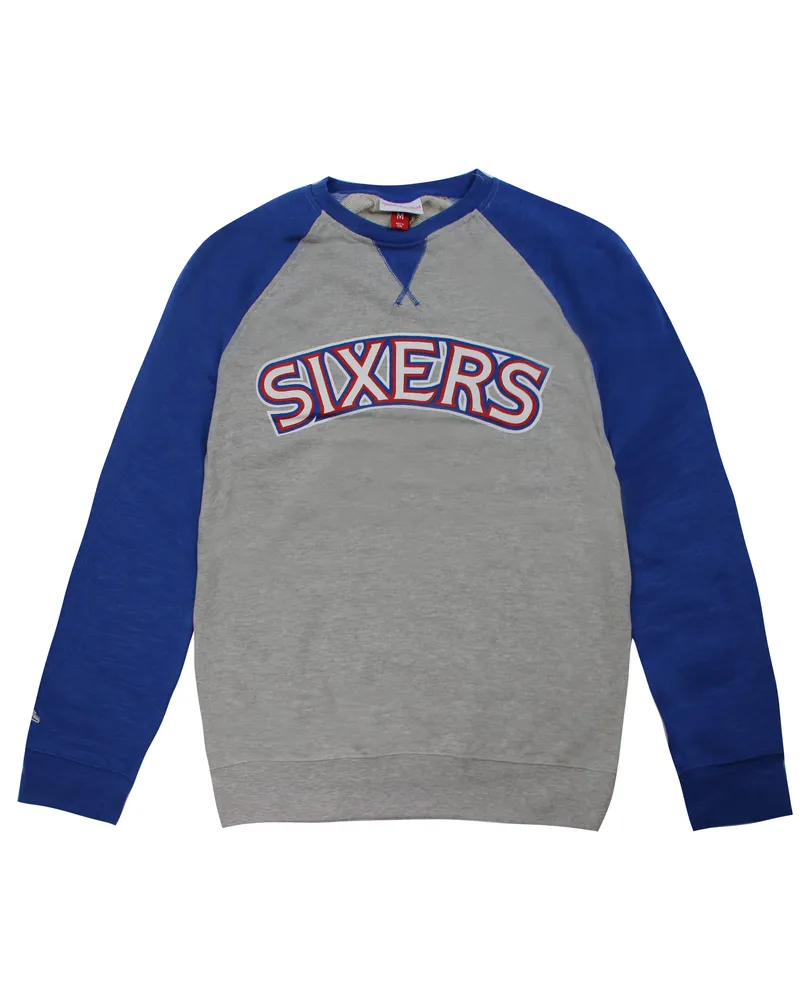 Mitchell & Ness NBA Philadelphia 76ers Herrenpullover Grau