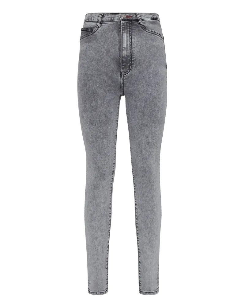 Philipp Plein Super High Waist Jegging Grau