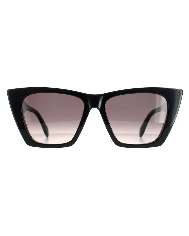 Alexander McQueen Cat Eye Damen Schwarz Grau AM0299S Schwarz