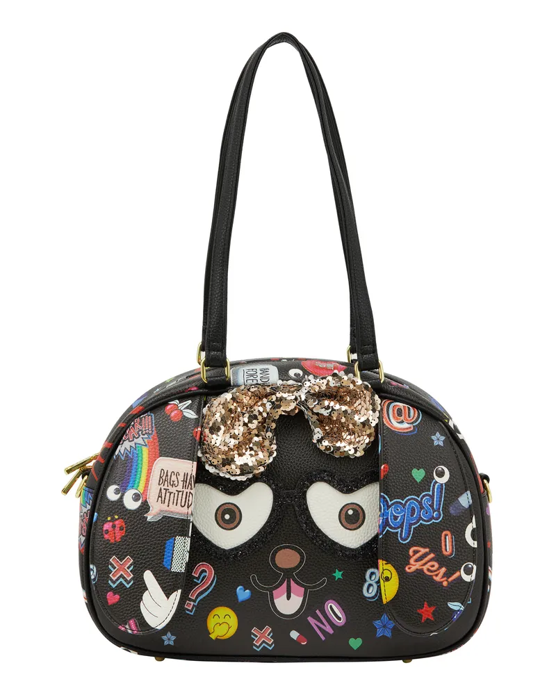 My Mo Handtasche Handtasche Frauen Schwarz Schwarz