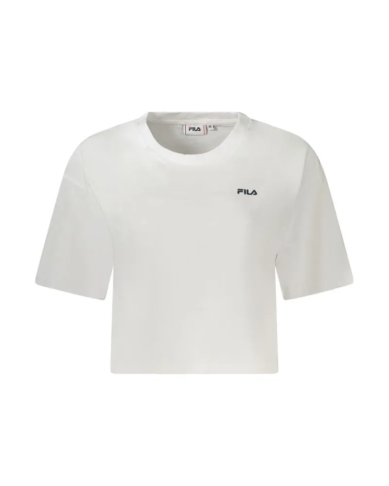 Fila Crop Top mit kurzen Ärmeln Weiß