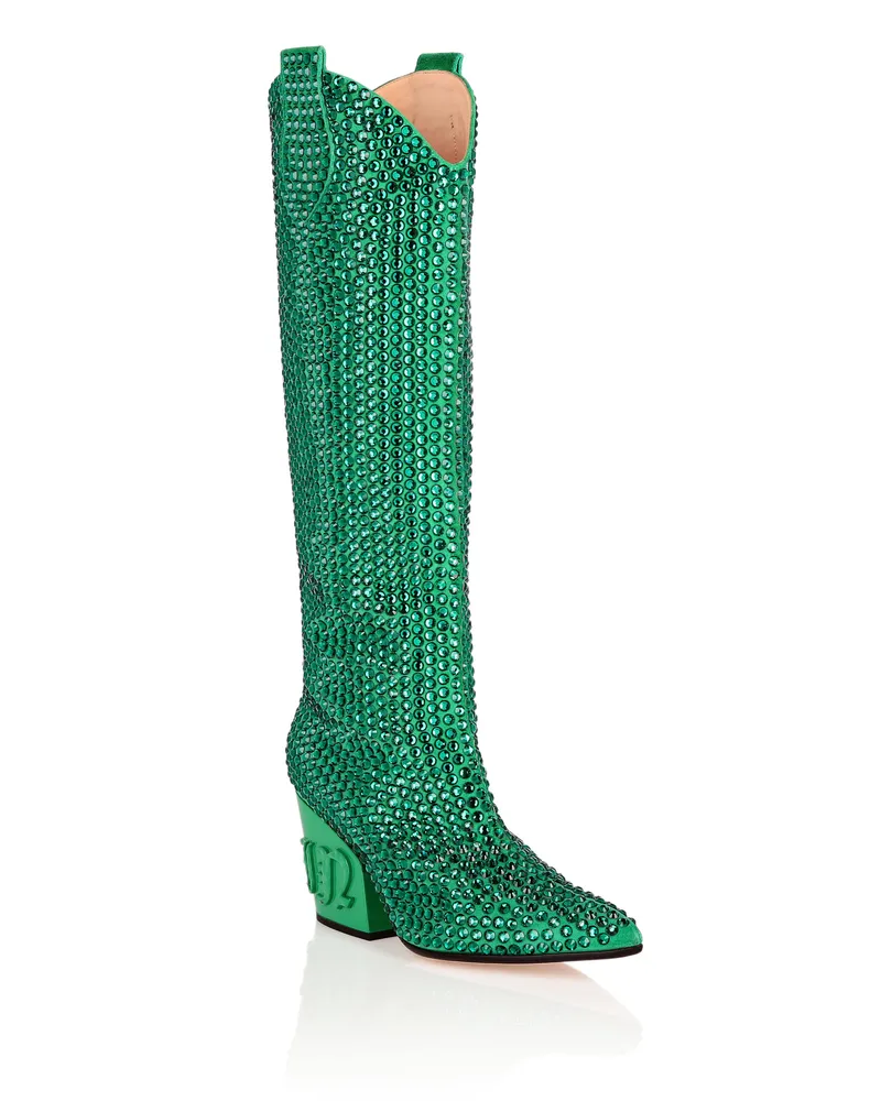 Philipp Plein Stiefel mit mittelhohem Absatz - Grün Grün