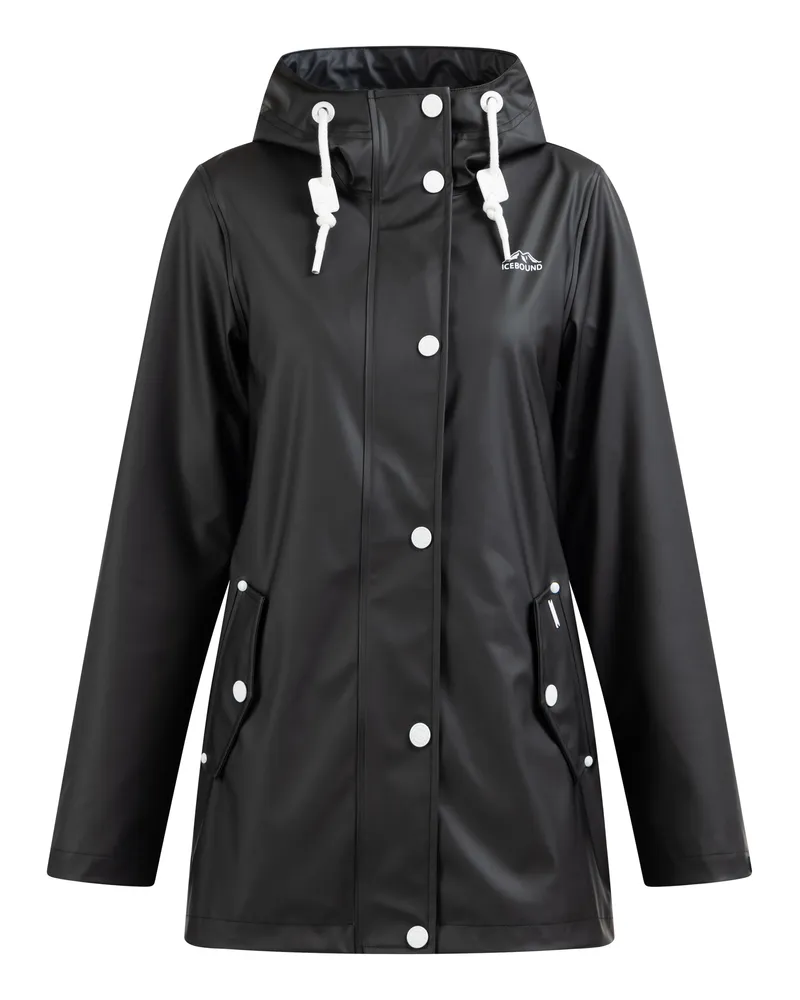 IceBound Regenjacke Damen Schwarz Schwarz