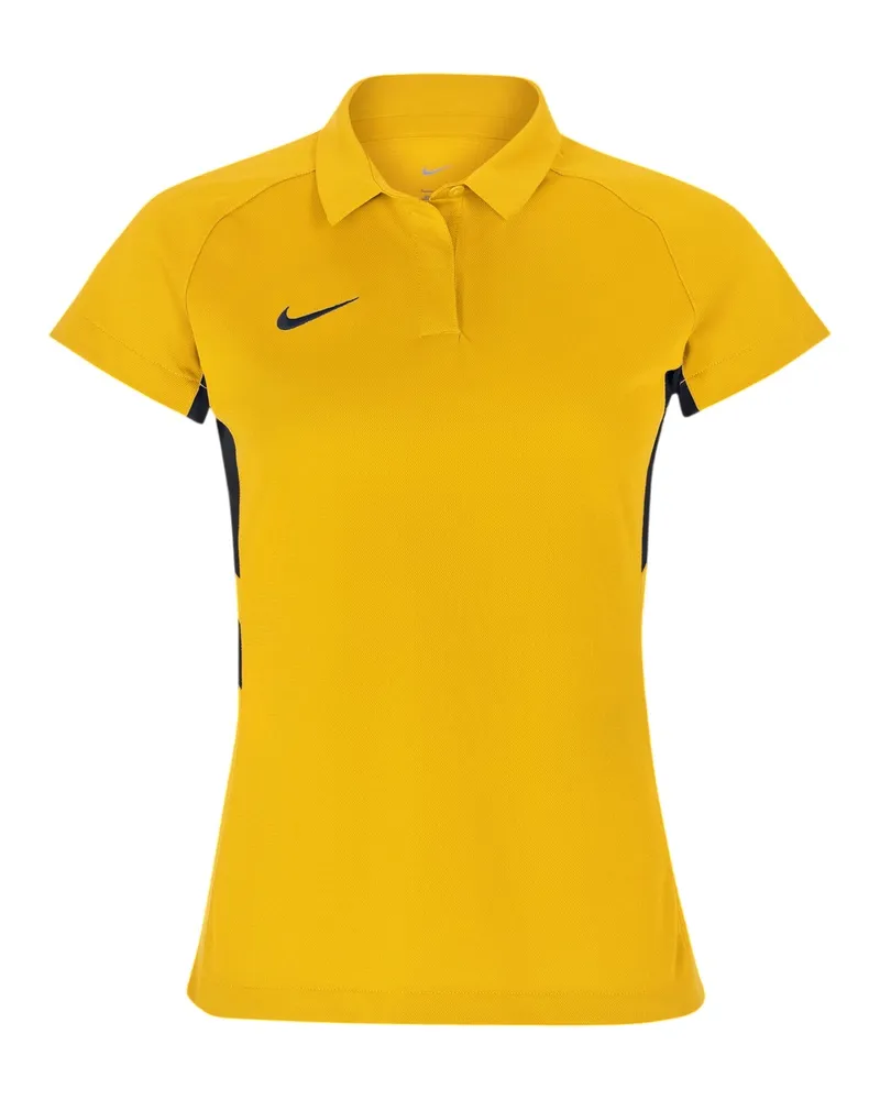 Nike Poloshirt für Damen, Kontrasteinsatz, Raglanärmel (Tour Gelb/Schwarz Gelb