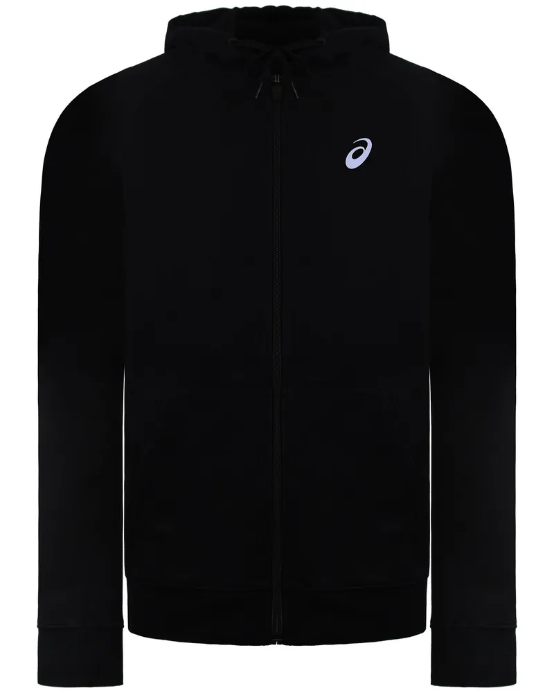 Asics Big Logo Herren Schwarze Tennisjacke Schwarz