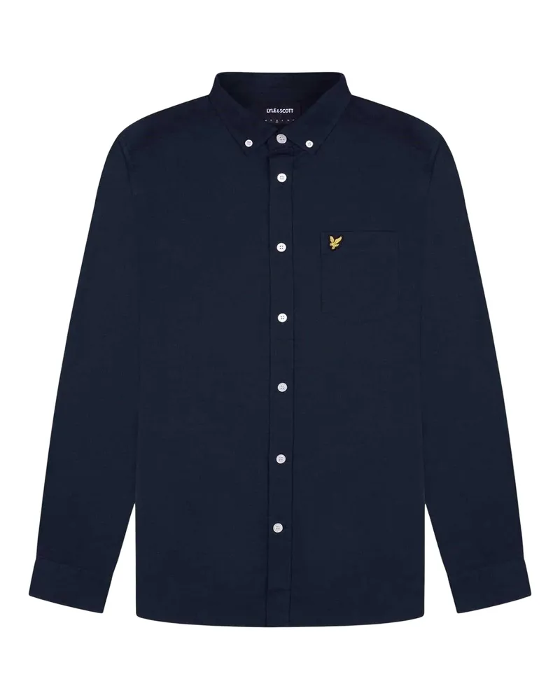 Lyle & Scott Hemd für Herren, Oxford-Stil (Marine Marineblau