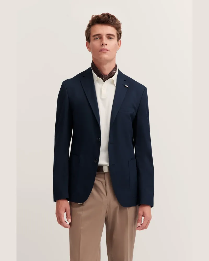 Bugatti Herren Sakko mit Reverskragen Marineblau