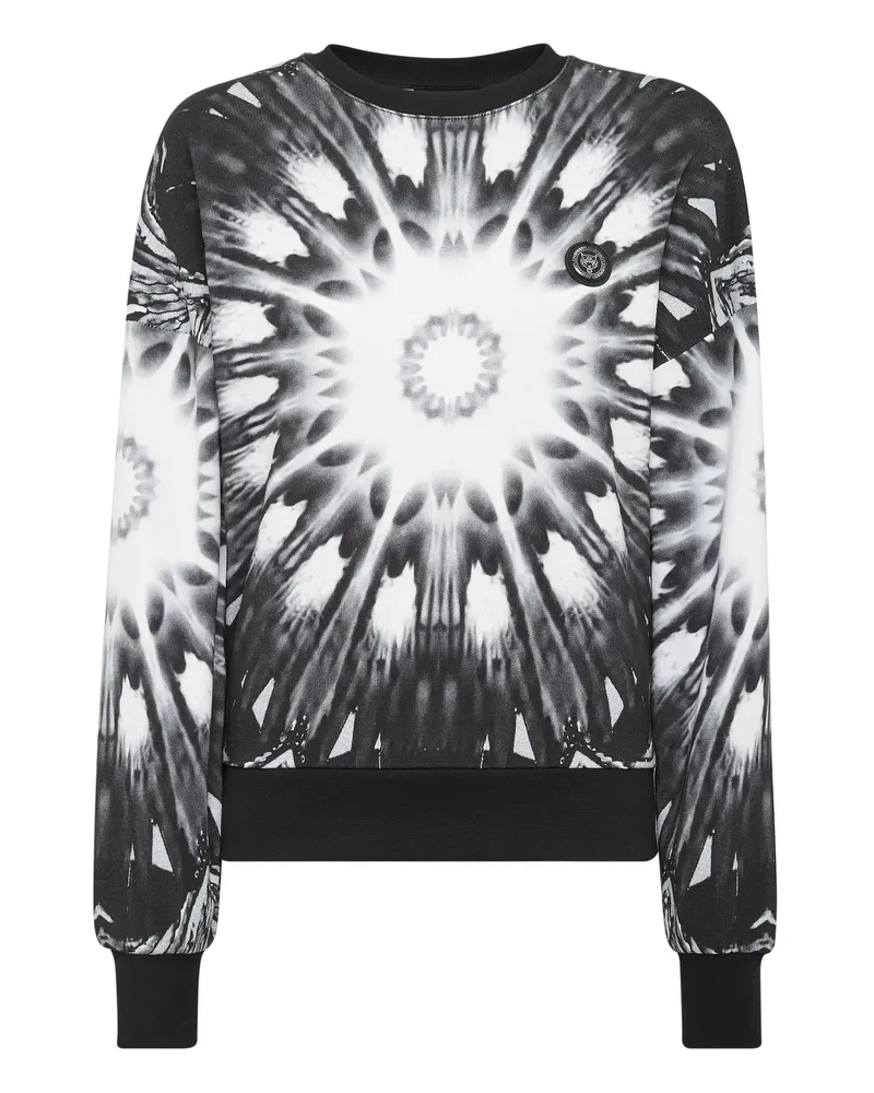 Philipp Plein Sweatshirt mit Opitimischem Blumenmuster - Schwarz Schwarz