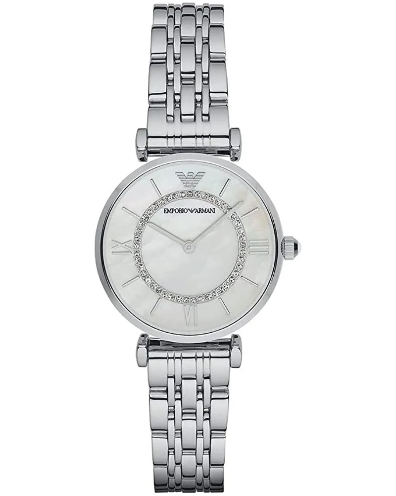 Emporio Armani Gianni T-bar Damenuhr Silber AR1908 Silber