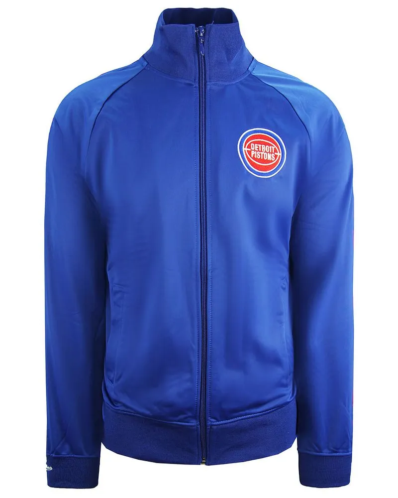 Mitchell & Ness Detroit Pistons Herren Blue Track Jacke Blau