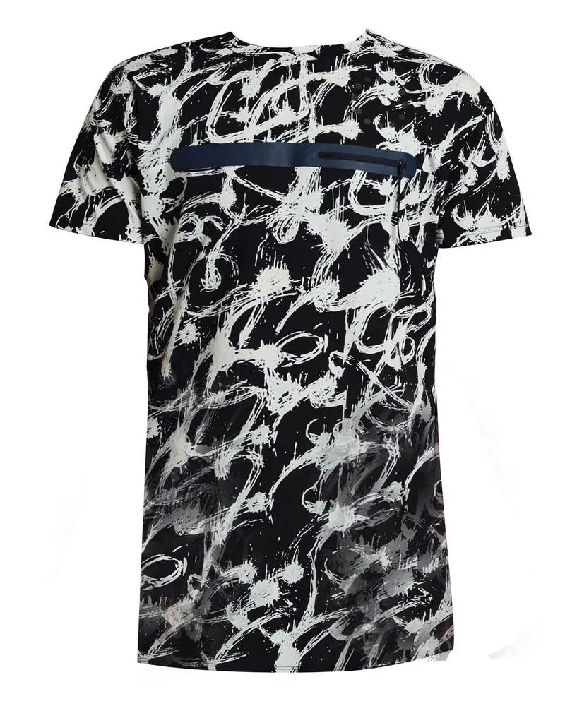 Asics Jyuni Herren Black/White T-Shirt Schwarz