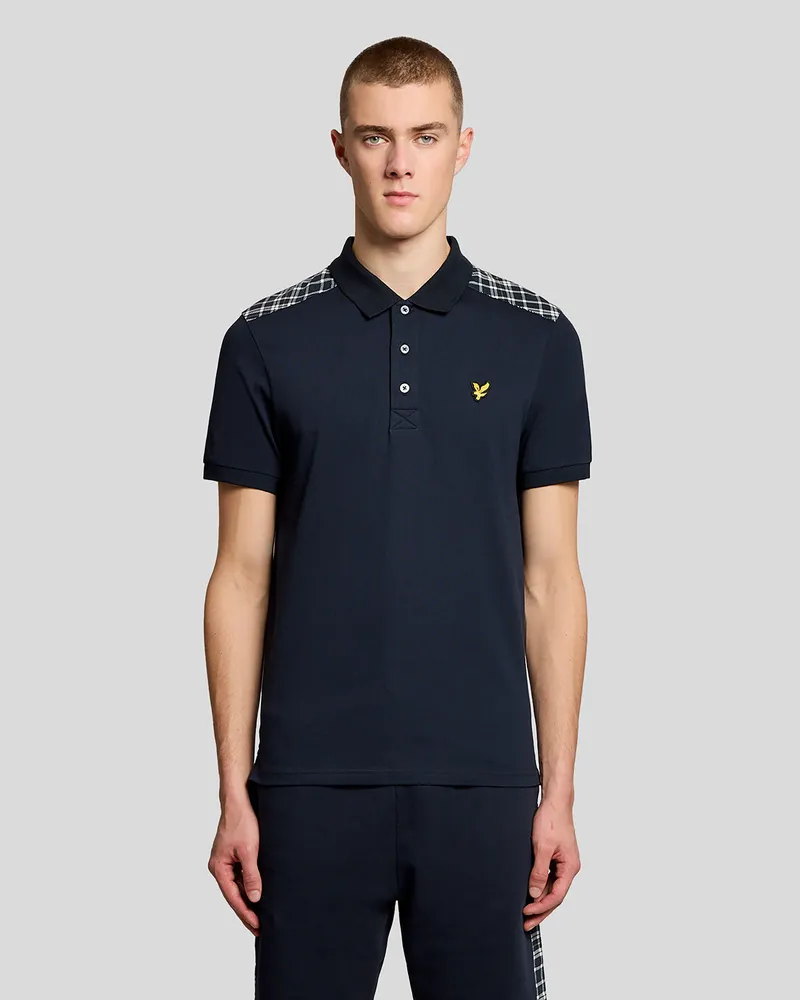 Lyle & Scott Poloshirt Mit Karomuster, Blau Dunkelblau