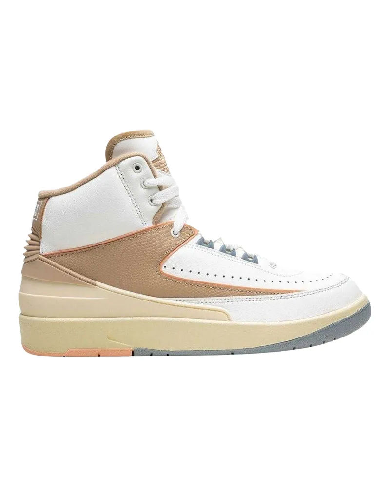 Nike Air Jordan 2 Retro" Sneaker für Herren, Leder (Weiß/Hellbraun Weiß
