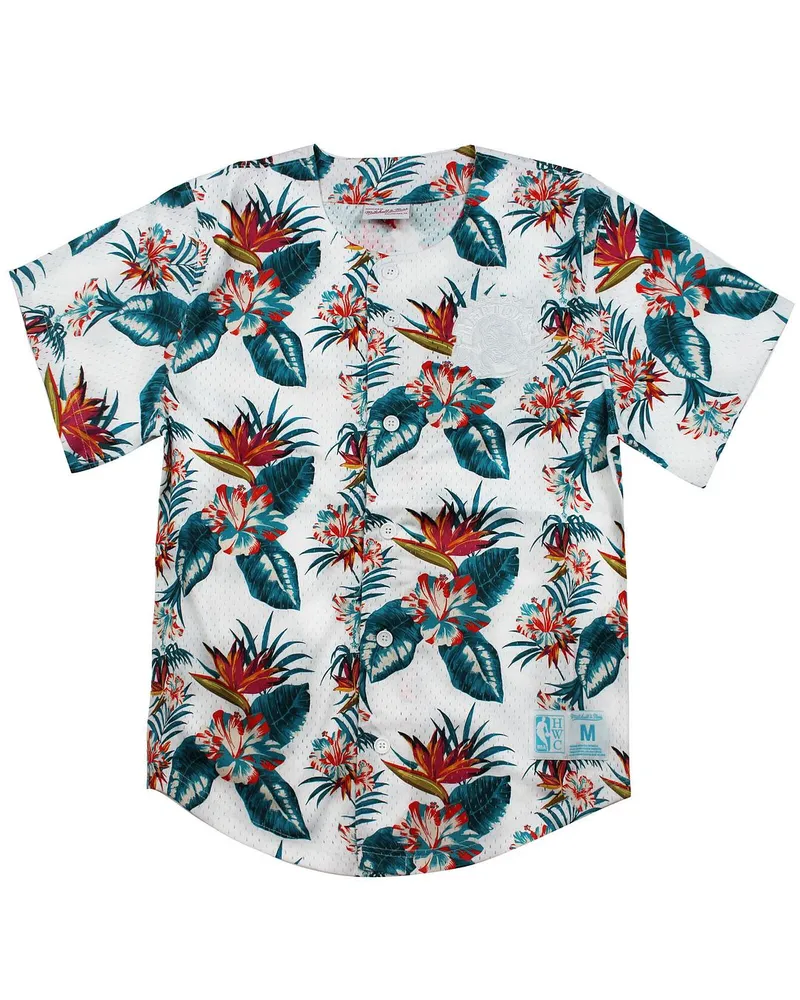 Mitchell & Ness Raptors Blumendruck Männer Hemd Mehrfarbig