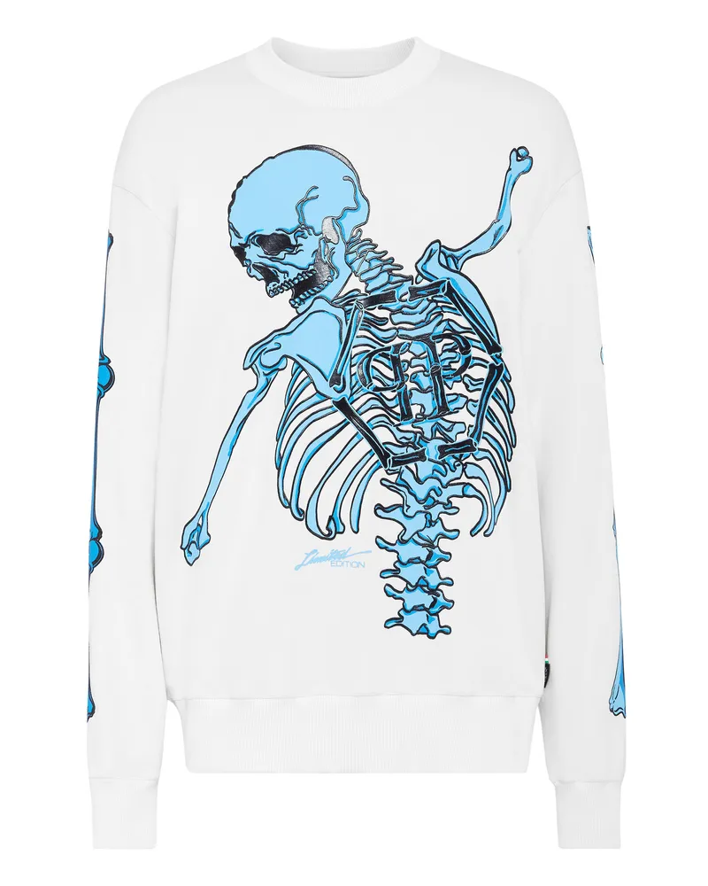 Philipp Plein Sweatshirt Skeleton Creme
