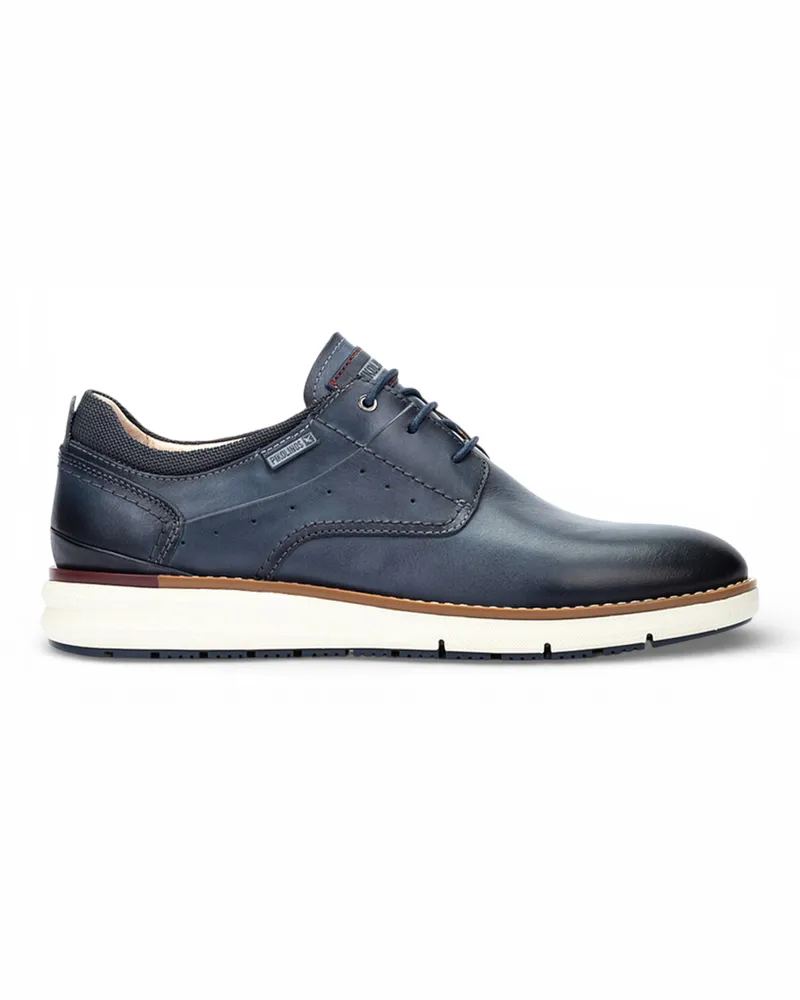 Pikolinos Herren-Sneaker aus blauem Leder mit Schnürung - Manacor Blau