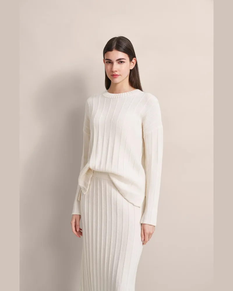 Bugatti Damen Pullover in edler Optik Ecru