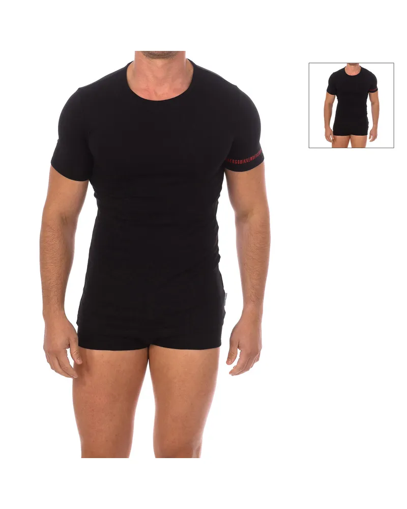 Bikkembergs 2er Pack Bio-Baumwoll-T-Shirts Schwarz