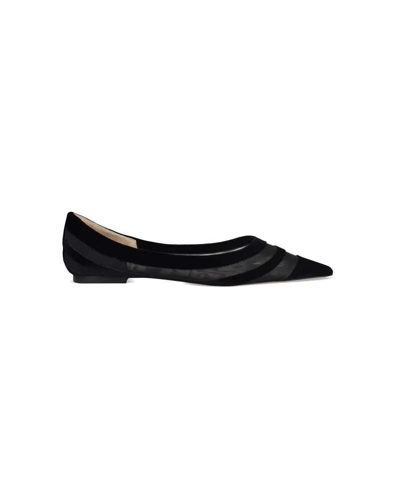 Jimmy Choo Ballerinas Love Schwarz Schwarz