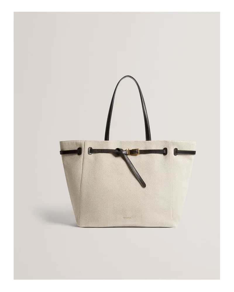 Ted Baker Damen  Canvas Tote mit Logo in Braun-Schokolade Braun