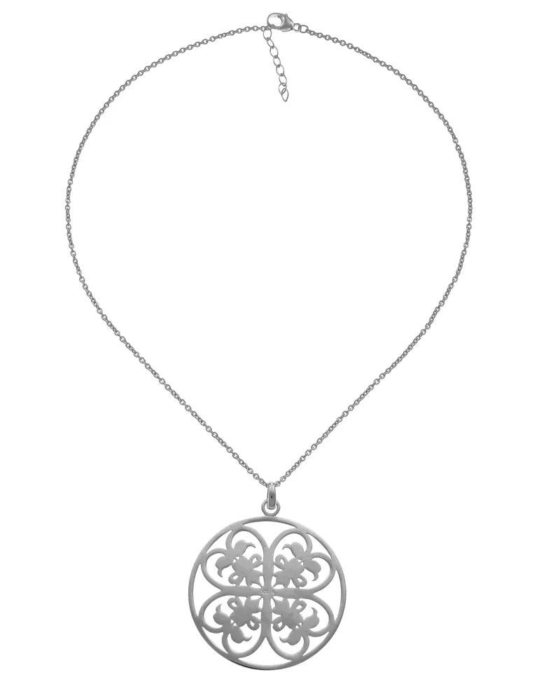 Orphelia Damen-Kette aus 925er Sterlingsilber mit Anhänger – Schwarz ZH-6035/3 Schwarz